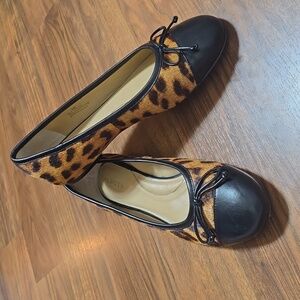 Talbots Blair Cap Toe Ballet Flats - Calf Hair Leopard